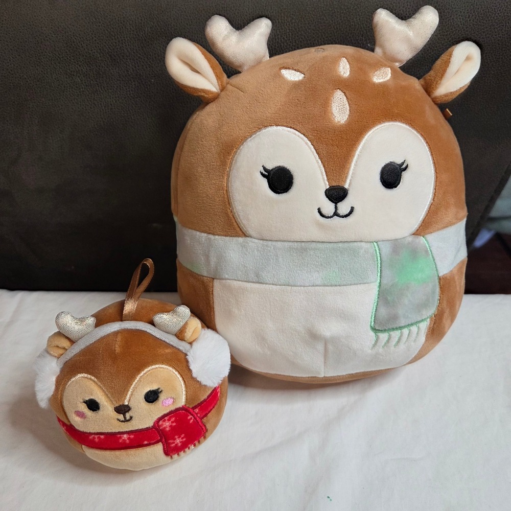 Squishmallows Deer Plush Holiday Dawn Christmas Ornament Darla
